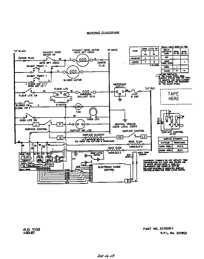 Roper H9608W0 wiring diagram diagram