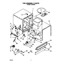 Whirlpool TUD2000W5 tub assembly diagram