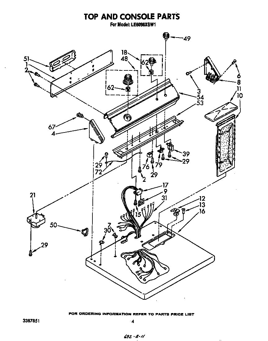 Whirlpool LE6098XSW1 null diagram