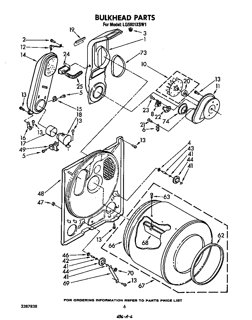 Whirlpool LG5801XSW1 bulkhead diagram