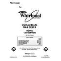 Whirlpool CS5105XWW0 front cover diagram