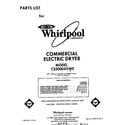 Whirlpool CS5000XSW0 front cover diagram