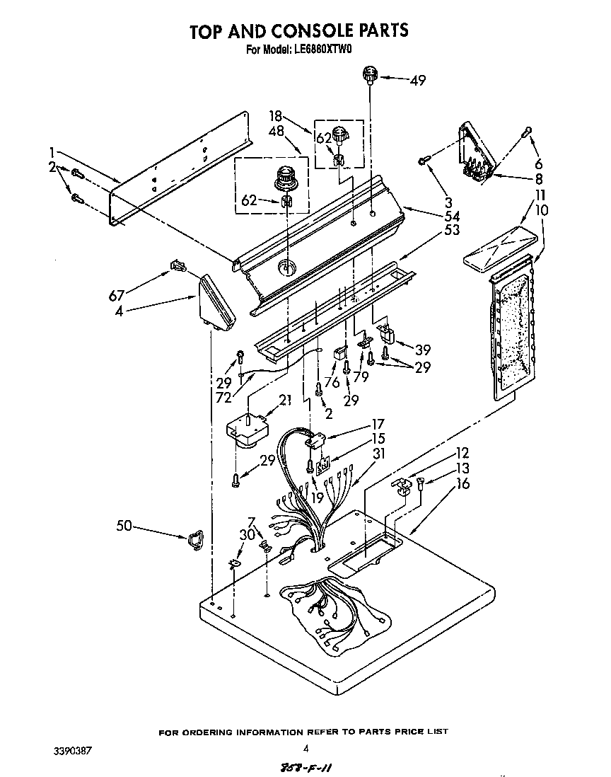 Whirlpool LE6880XTW0 null diagram