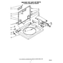 Whirlpool LT5004XSW3 washer top and lid diagram
