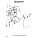Whirlpool LT5004XSW3 washer cabinet diagram