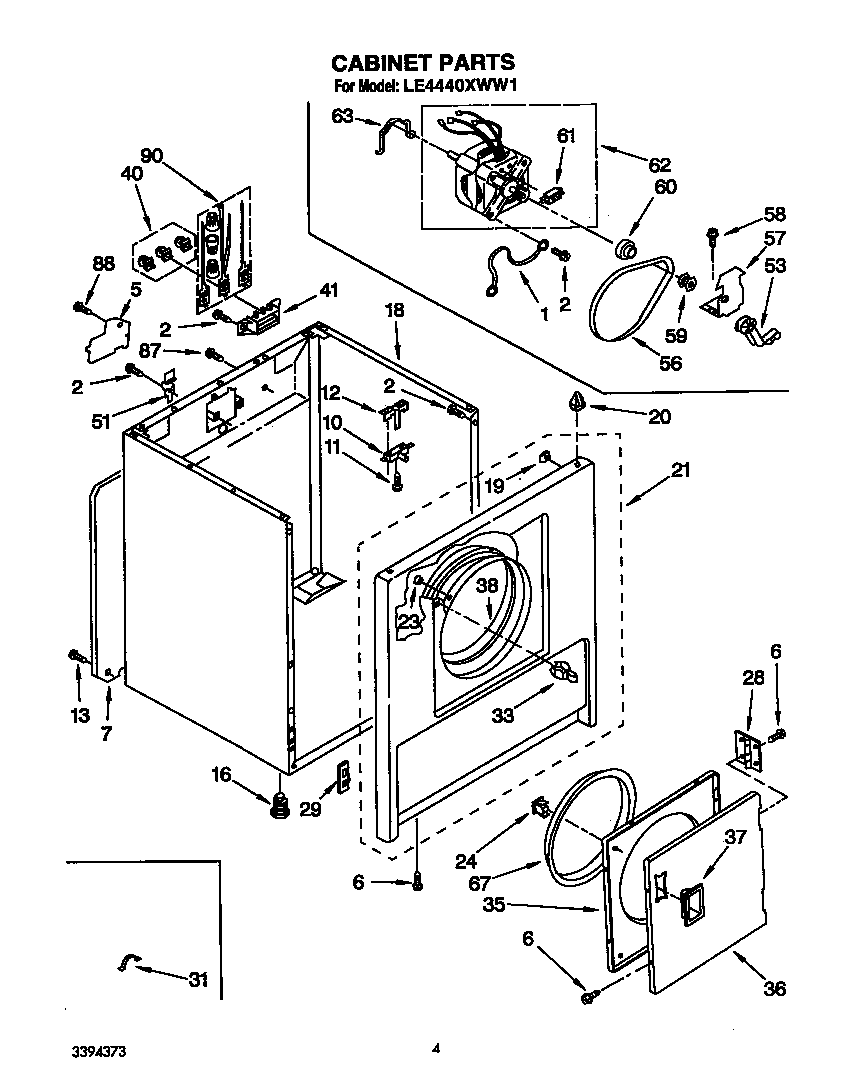Whirlpool LE4440XWW1 null diagram