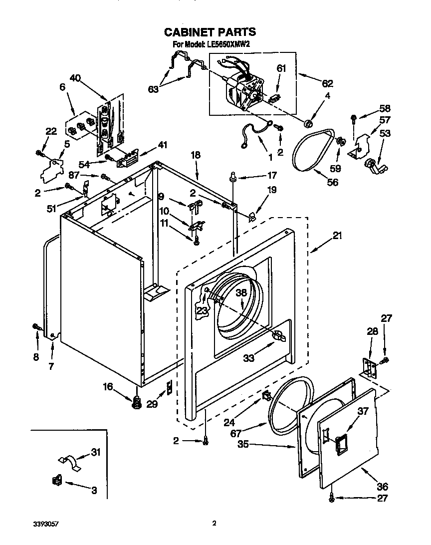 Whirlpool LE5650XMW2 null diagram