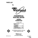 Whirlpool CS5000XSW1 front cover diagram