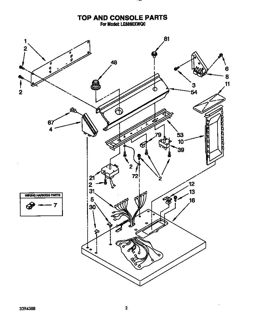 Whirlpool LE8860XWQ0 null diagram