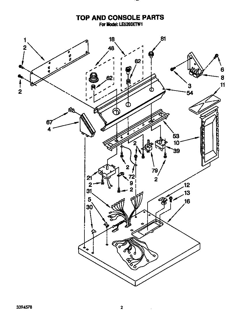 Whirlpool LE5200XTW1 null diagram