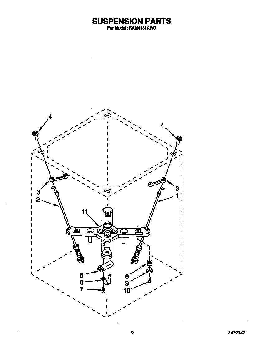 Roper RAM4131AW0 suspension diagram