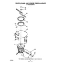 Whirlpool DU8700XT4 heater, pump and lower sprayarm diagram
