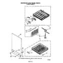 Whirlpool DU9200XT2 dishrack and panel diagram