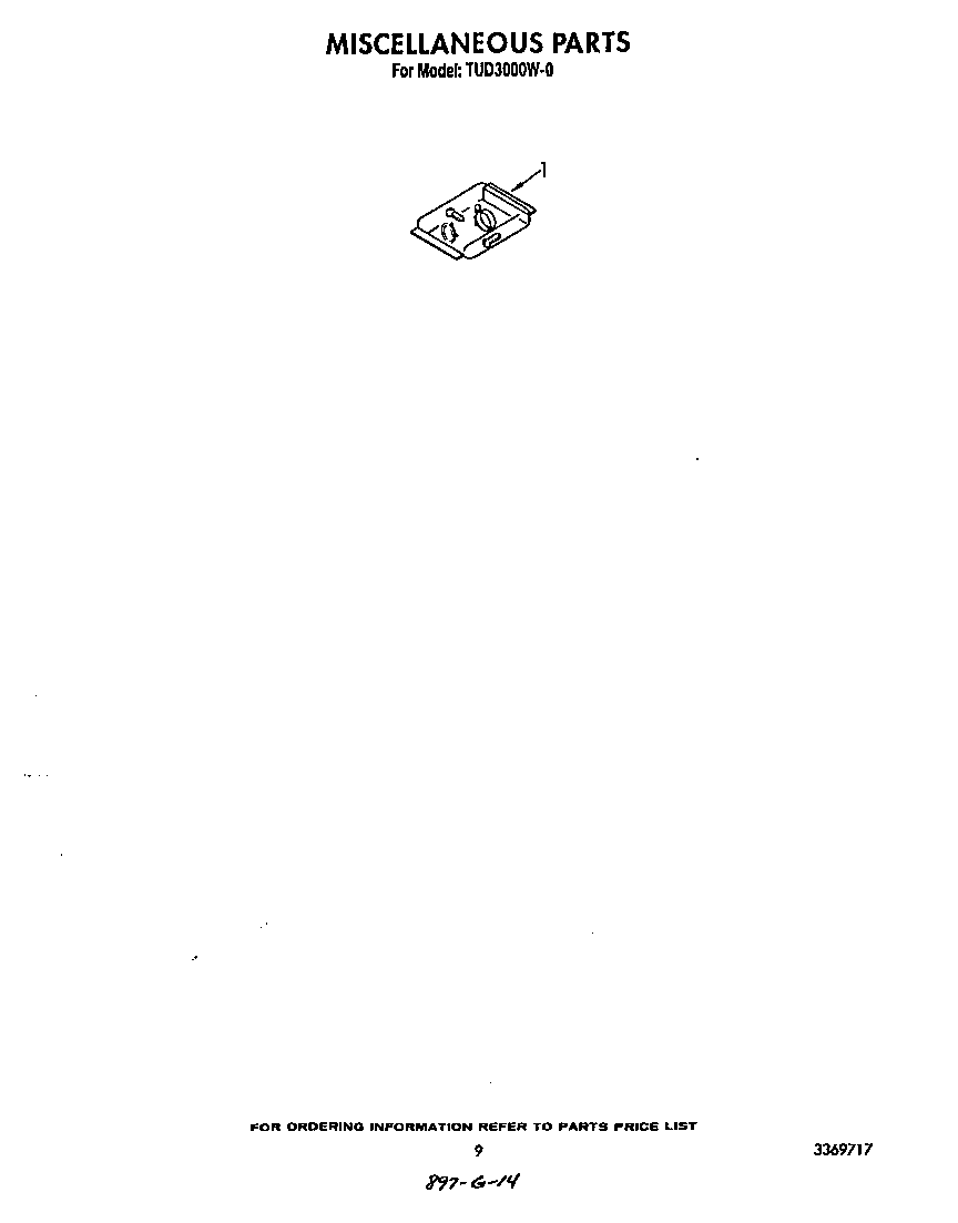 Whirlpool TUD3000W0 miscellaneous diagram