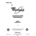 Whirlpool DU4095XX0 front cover diagram