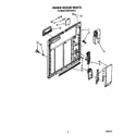 Whirlpool DU5216XW0 inner door diagram