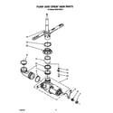 Whirlpool DU5216XW0 pump and spray arm diagram