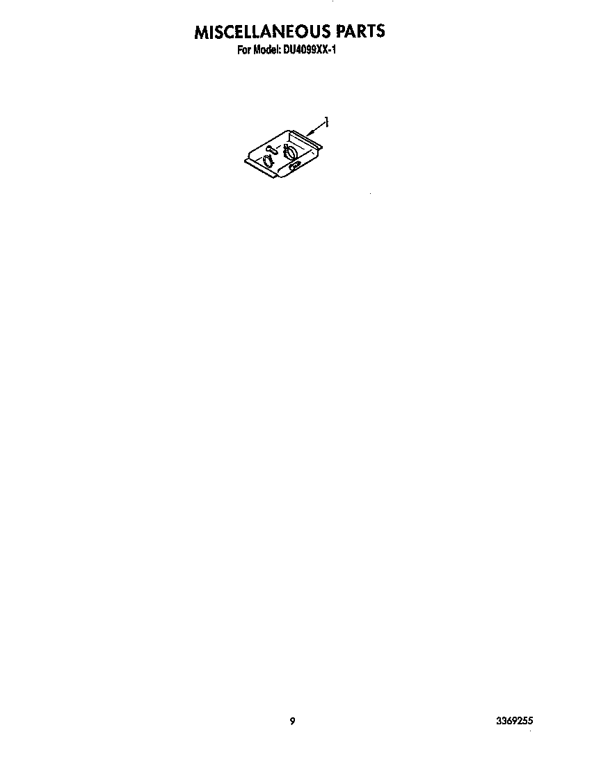 Whirlpool DU4099XX1 miscellaneous diagram