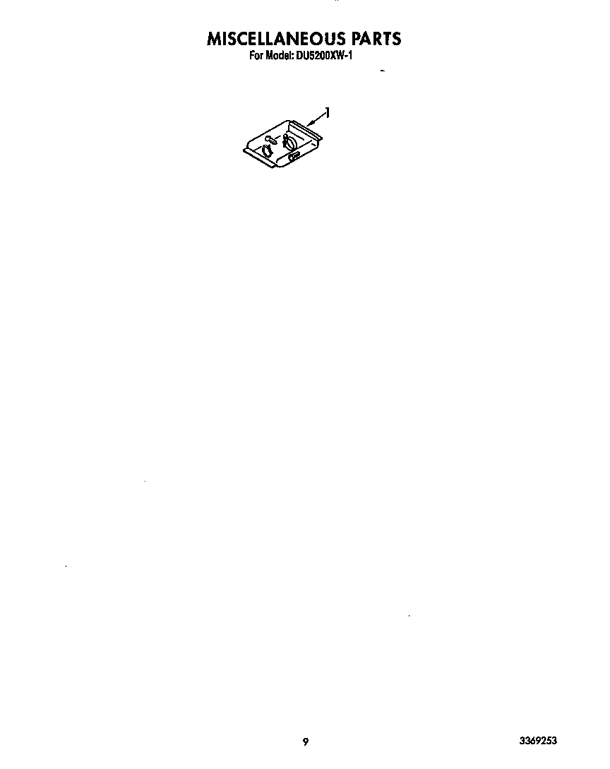 Whirlpool DU5200XW1 miscellaneous diagram
