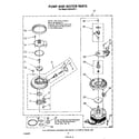 Whirlpool DU8550XT1 pump and motor diagram