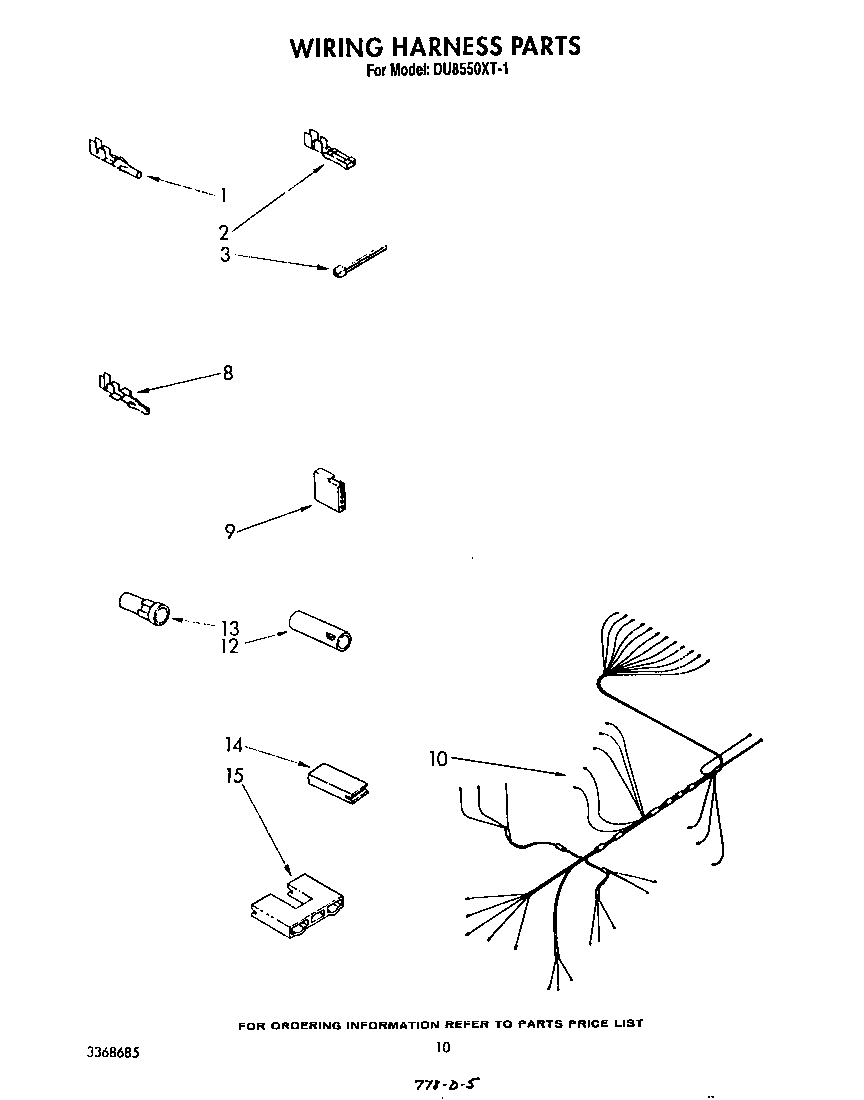 Whirlpool DU8550XT1 wiring harness diagram