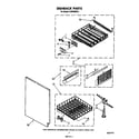 Whirlpool DU9700XR3 dishrack diagram