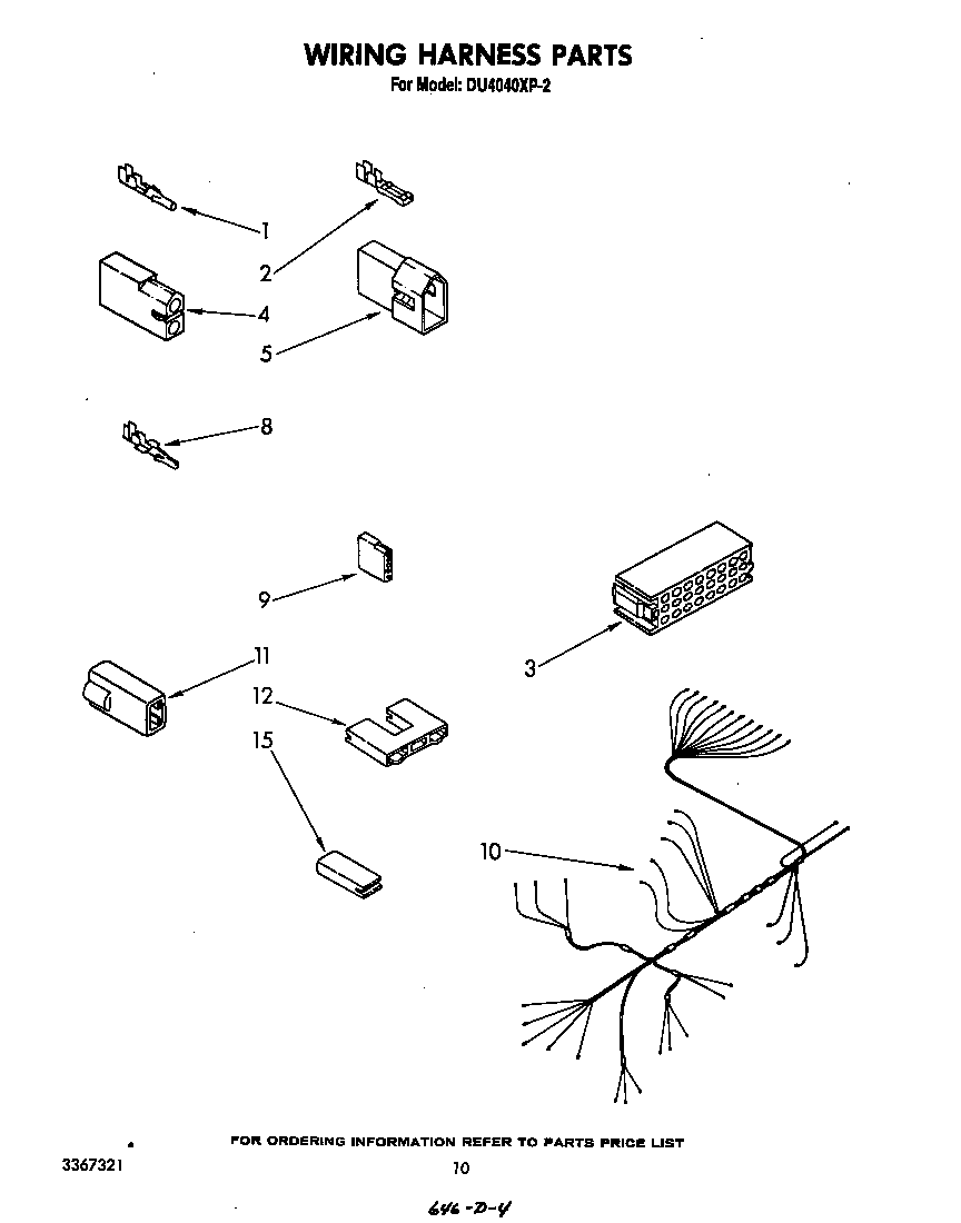 Whirlpool DU4040XP2 wiring harness diagram