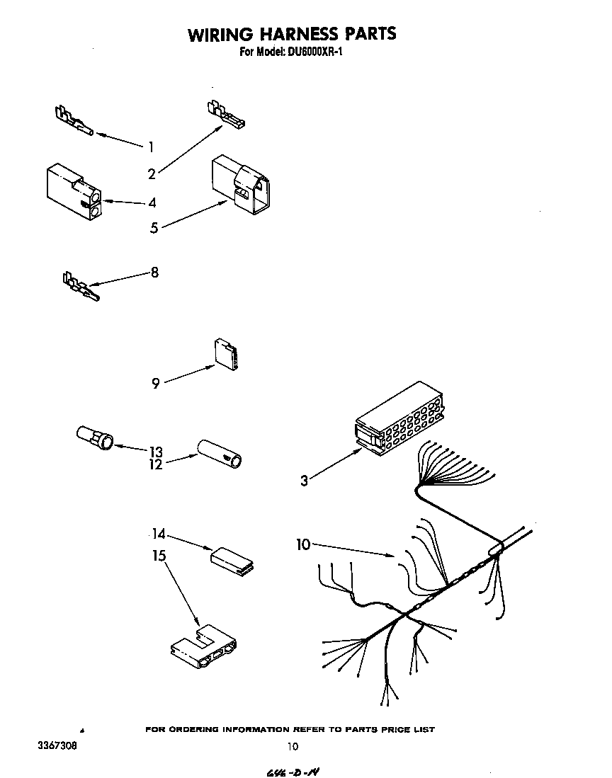 Whirlpool DU6000XR1 wiring harness diagram