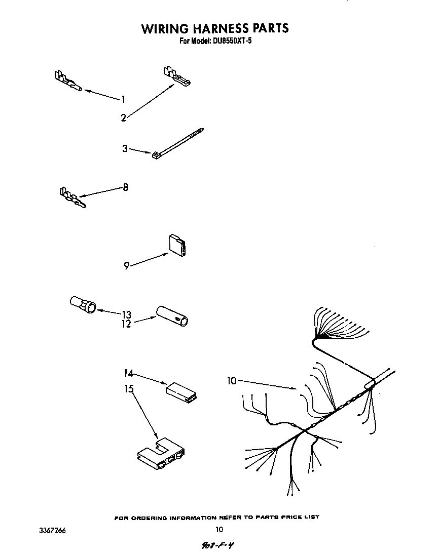 Whirlpool DU8550XT5 wiring harness diagram
