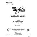 Whirlpool 4LA6300XYW0 front cover diagram