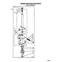 Whirlpool 4LA6300XYW0 brake and drive tube diagram