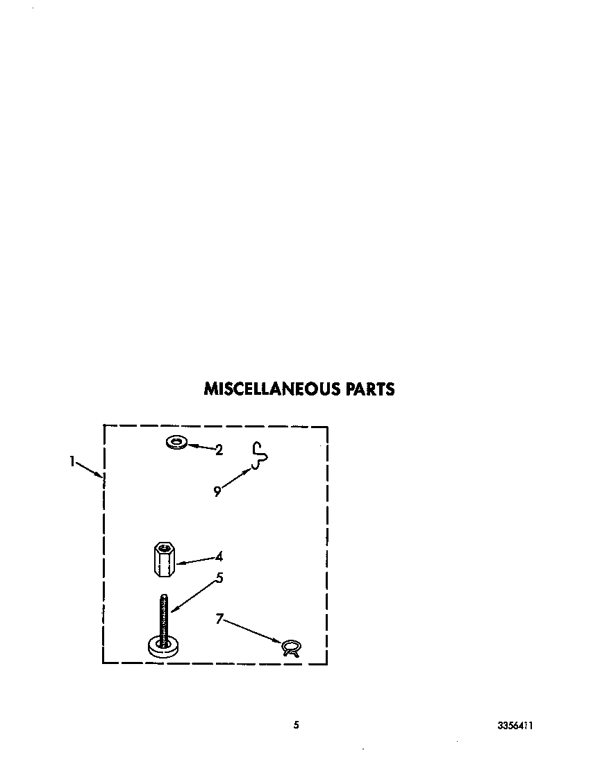 Whirlpool 3LA5801XXW0 miscellaneous diagram