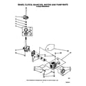 KitchenAid KAWE540WWH0 brake, clutch, gearcase, motor and pump diagram