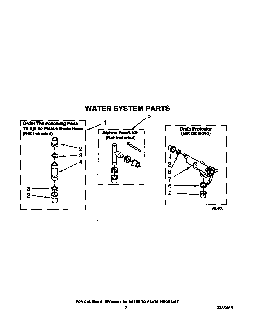 Whirlpool LA6058XTW1 water system diagram