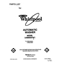 Whirlpool LA8800XTW1 front cover diagram