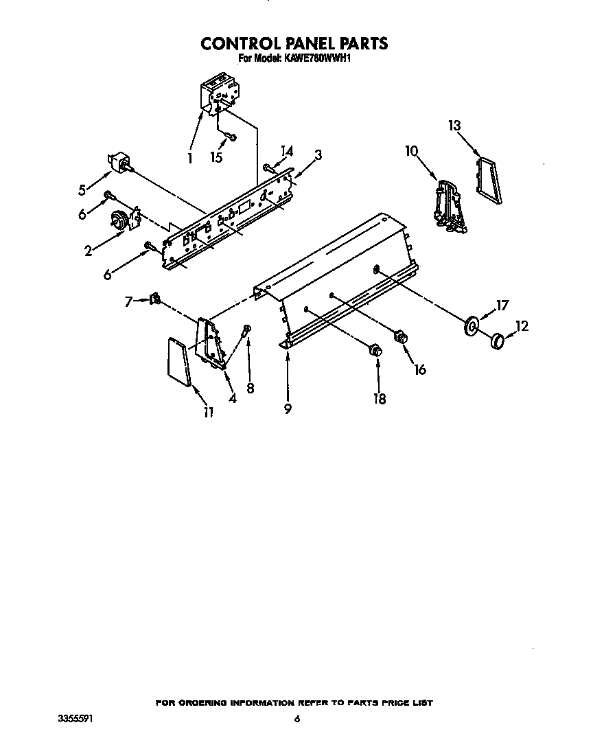 KitchenAid KAWE760WWH1 null diagram