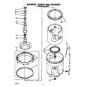 Estate TAWL610WW1 agitator, basket, and tub diagram