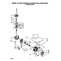 Estate TAWL610WW1 brake, clutch, gearcase, motor and pump diagram