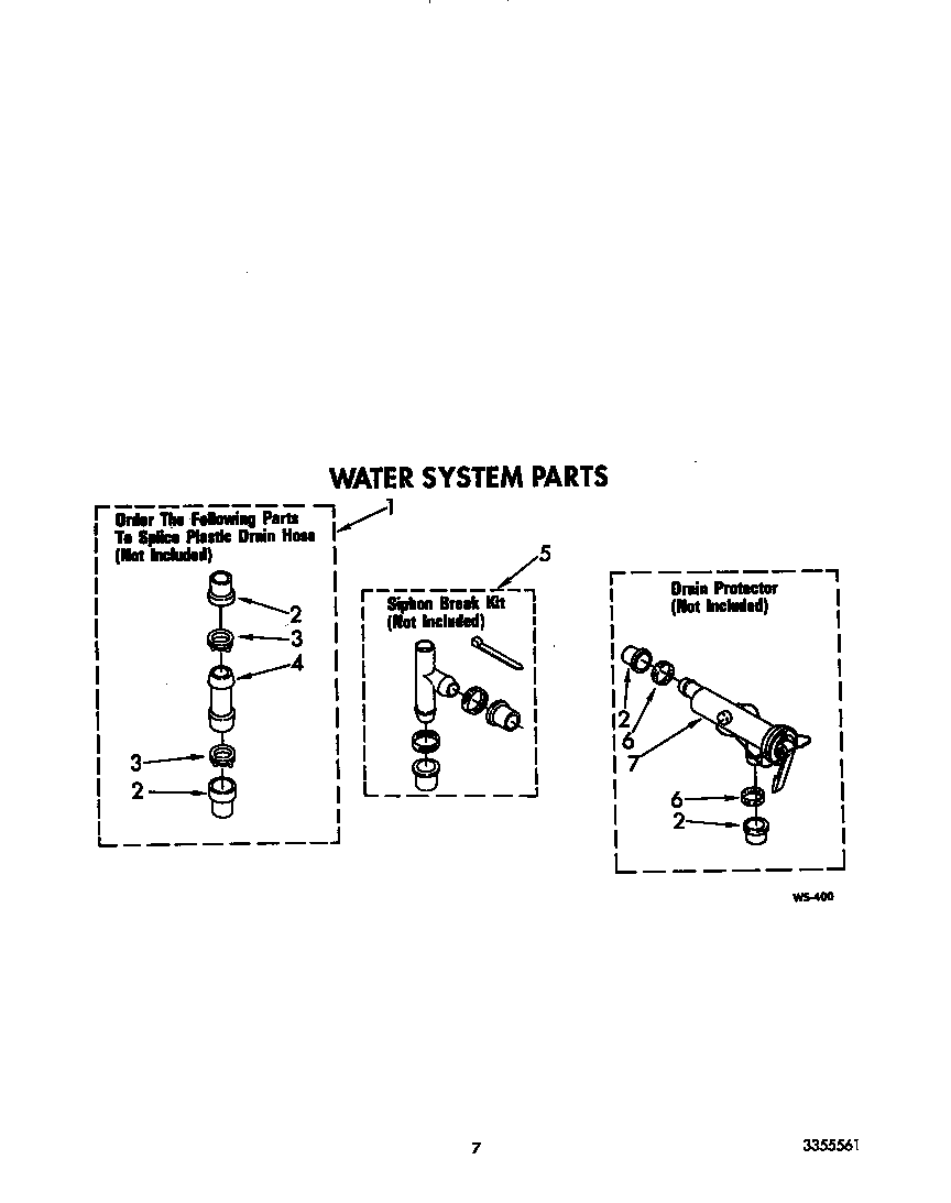 Whirlpool LA5550XPW8 water system diagram
