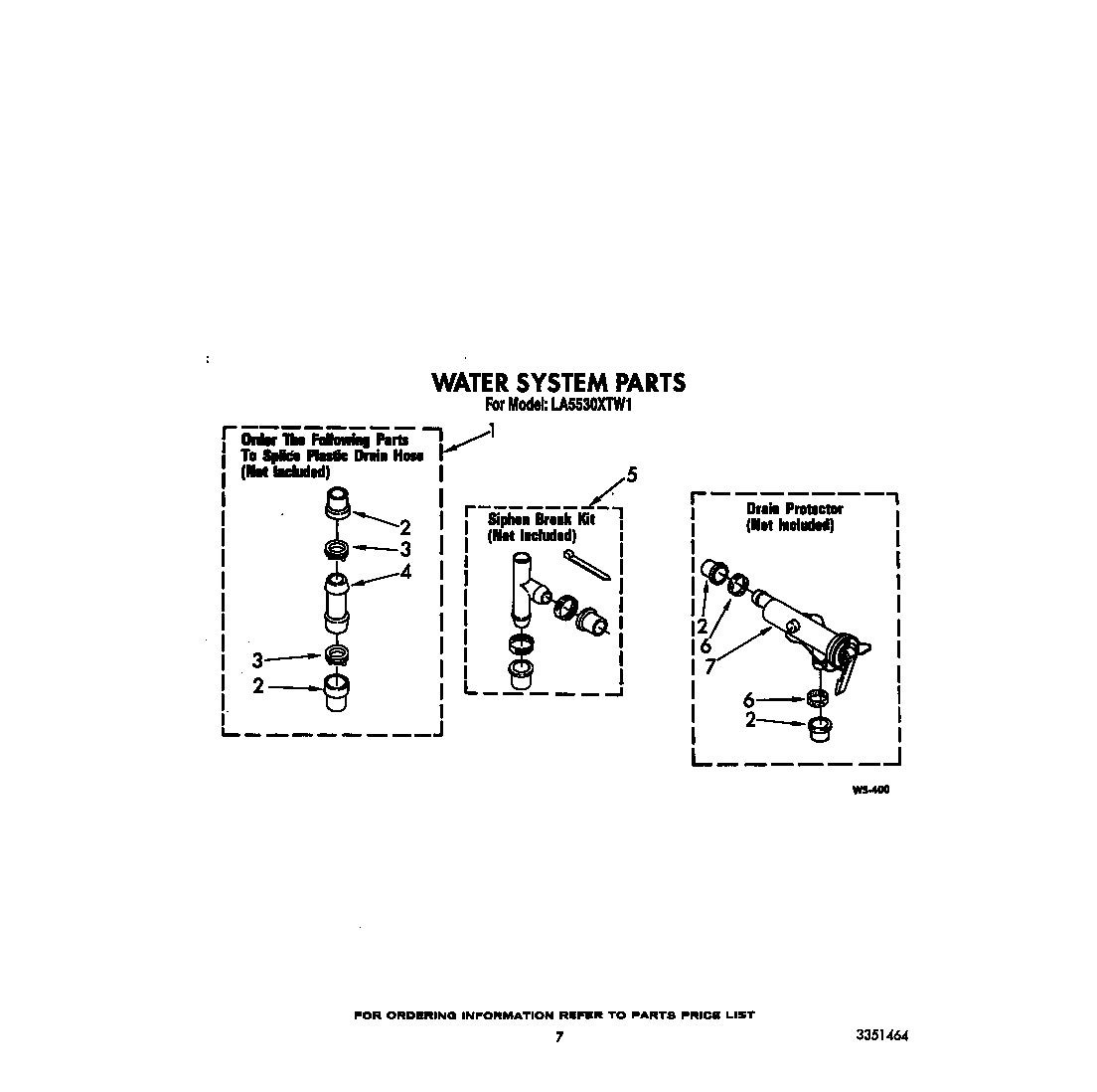 Whirlpool LA5530XTW1 water system diagram