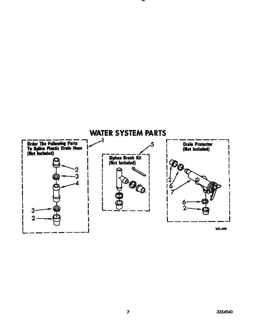 Estate TAWL400WW1 water system diagram
