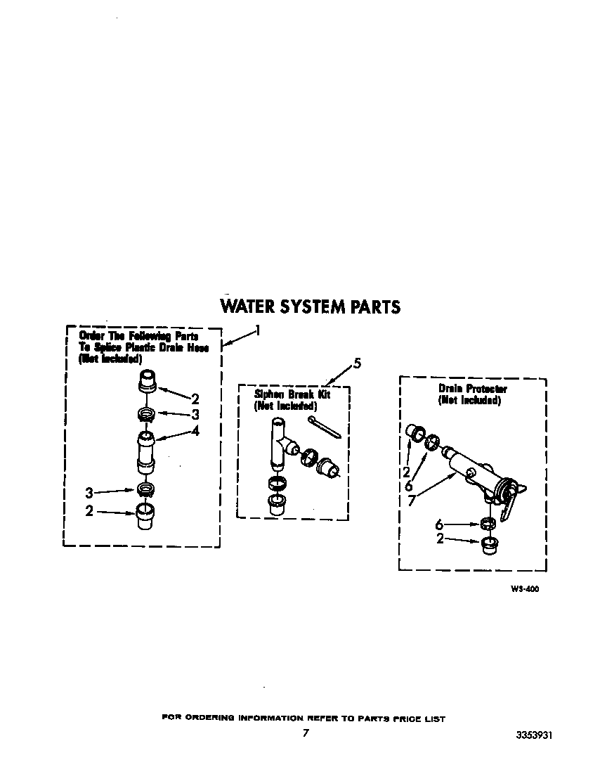 Whirlpool 6LA6300XTW2 water system diagram