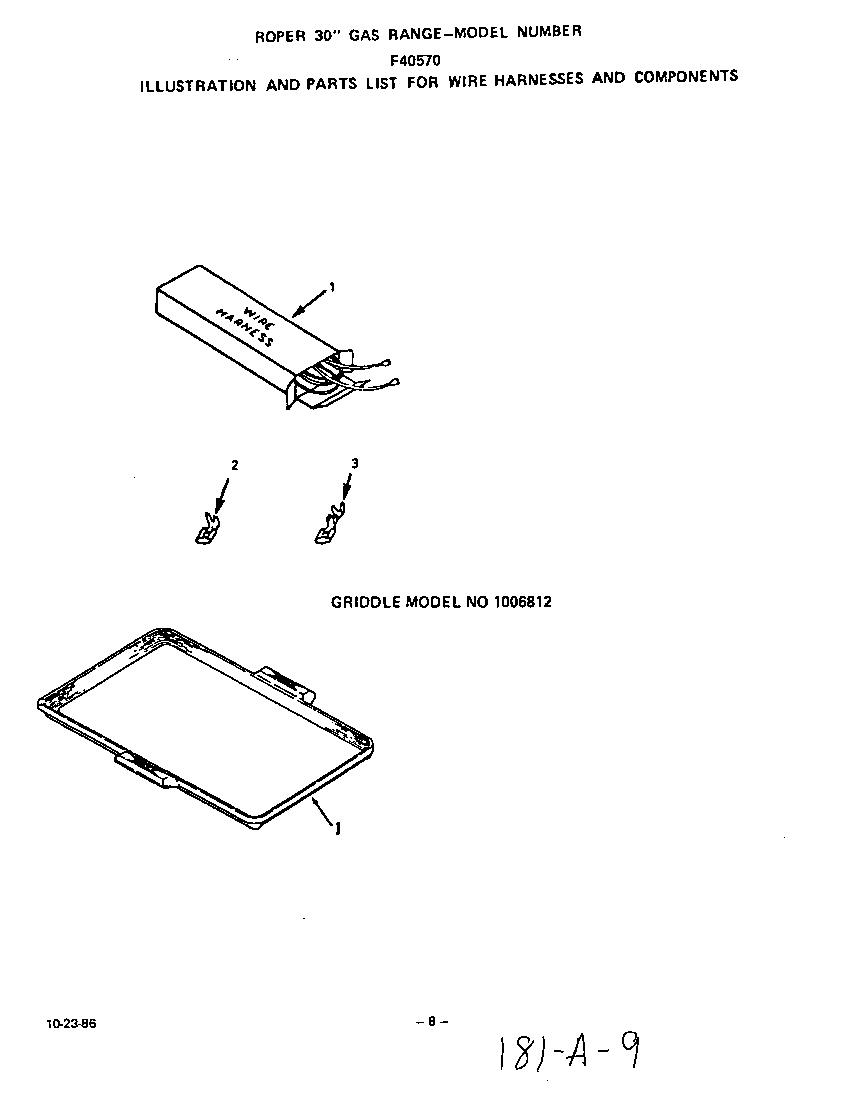 Roper F4057*0 wire harness diagram