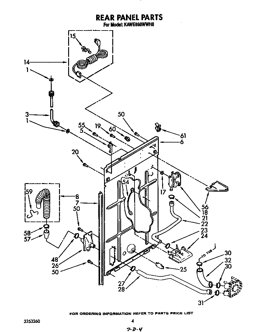 KitchenAid KAWE860WWH0 rear panel diagram
