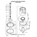 KitchenAid KAWE760WWH0 agitator, basket and tub diagram