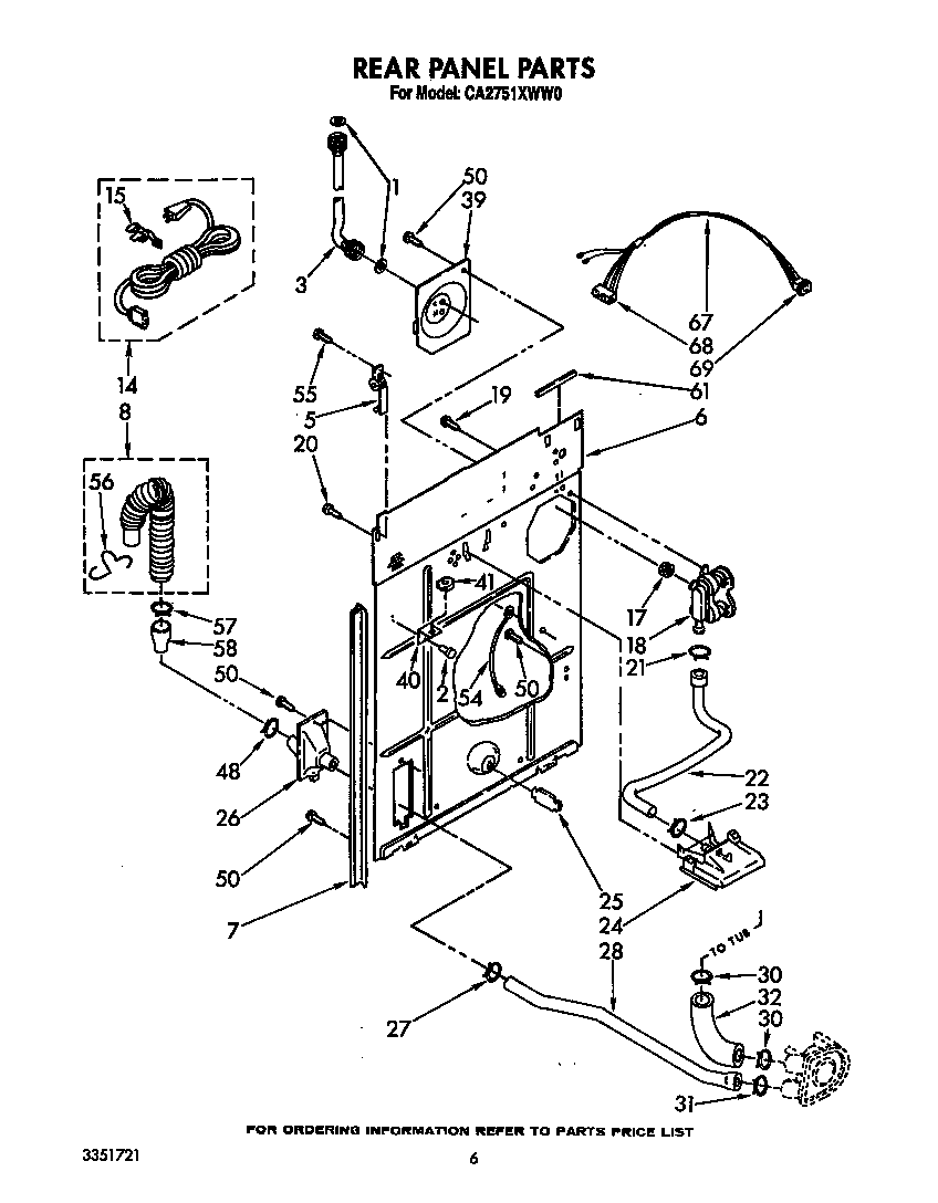 Whirlpool CA2751XWW0 rear panel diagram