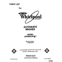 Whirlpool LA9480XWW1 front cover diagram