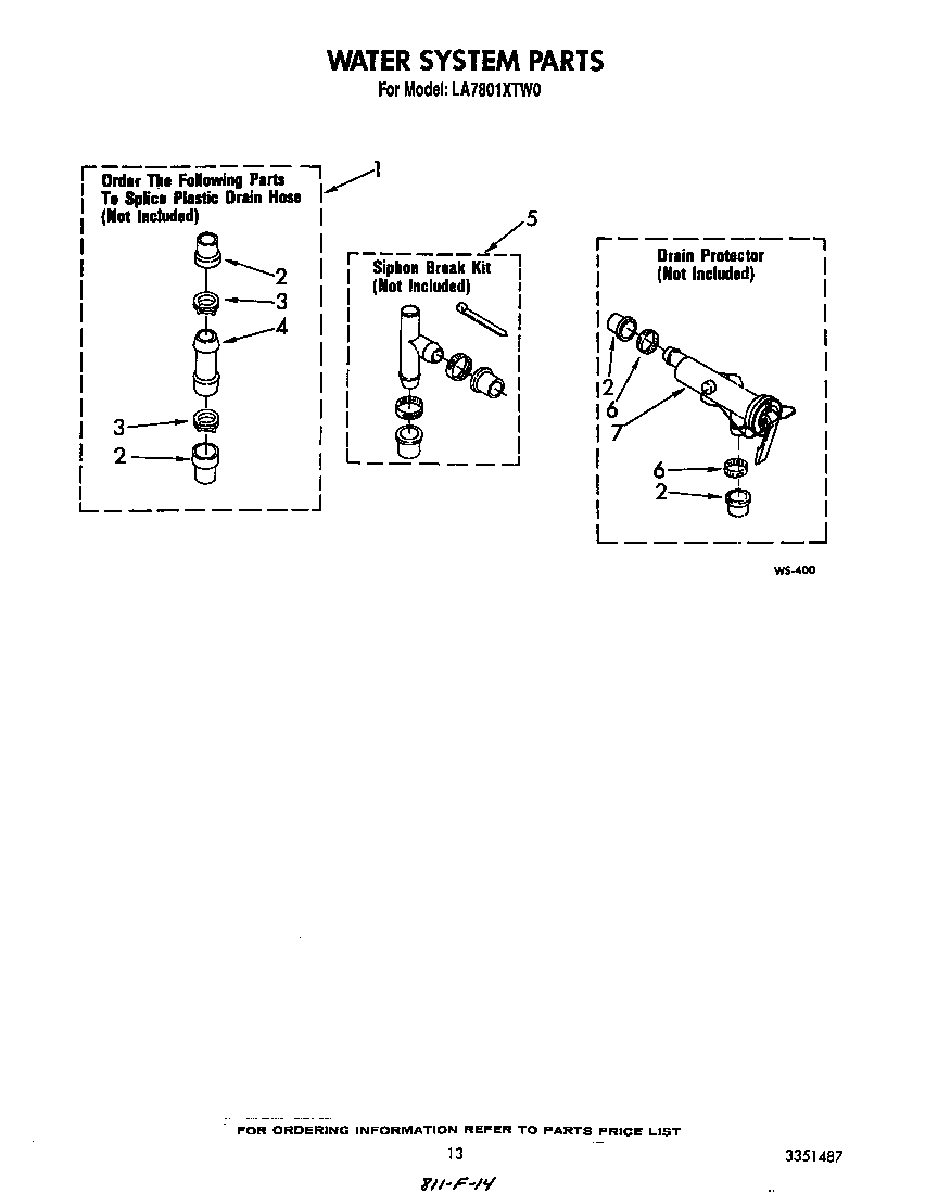 Whirlpool LA7801XTW0 water system diagram