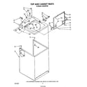 Whirlpool LA5420XTW0 top and cabinet diagram