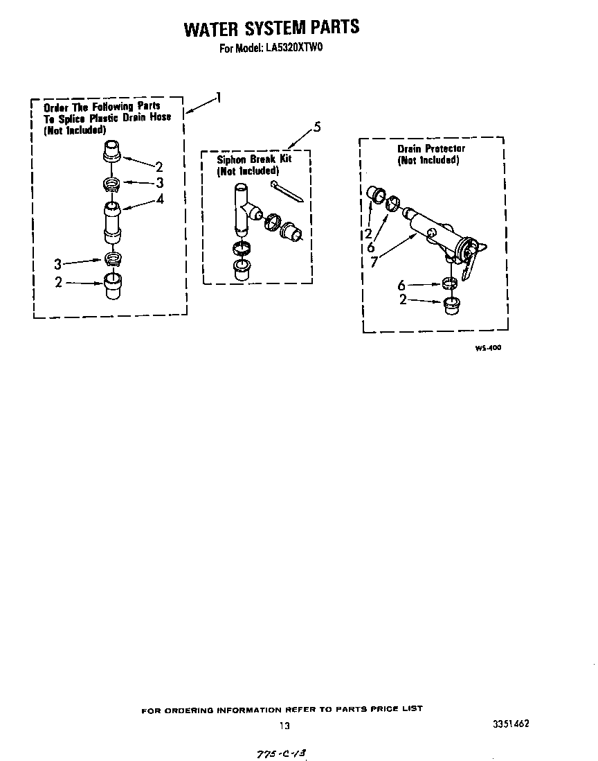 Whirlpool LA5320XTW0 water system diagram